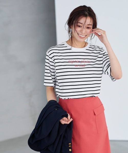 Pierrot(ピエロ)の「選べるプリントロゴTシャツ(Tシャツ/カットソー・レディース・ホワイト×ブラック/ホワイト系その他/ホワイト系その他2・LL/M/L)」の15枚目の写真