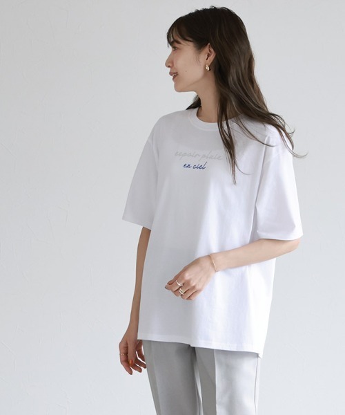 Pierrot(ピエロ)の「選べるプリントロゴTシャツ(Tシャツ/カットソー・レディース・ホワイト×ブラック/ホワイト系その他/ホワイト系その他2・LL/M/L)」の19枚目の写真