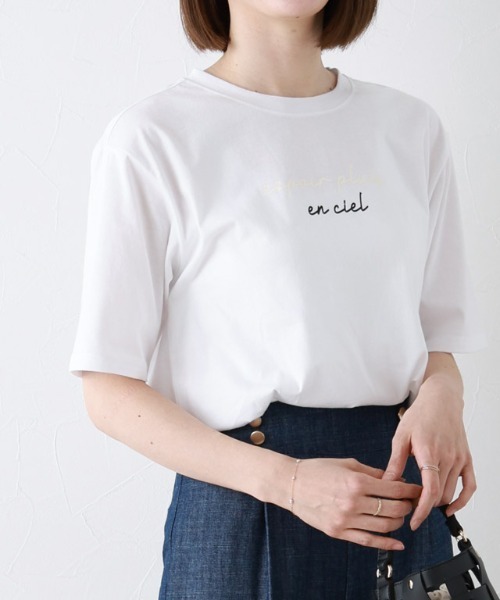 Pierrot(ピエロ)の「選べるプリントロゴTシャツ(Tシャツ/カットソー・レディース・ホワイト×ブラック/ホワイト系その他/ホワイト系その他2・LL/M/L)」の8枚目の写真