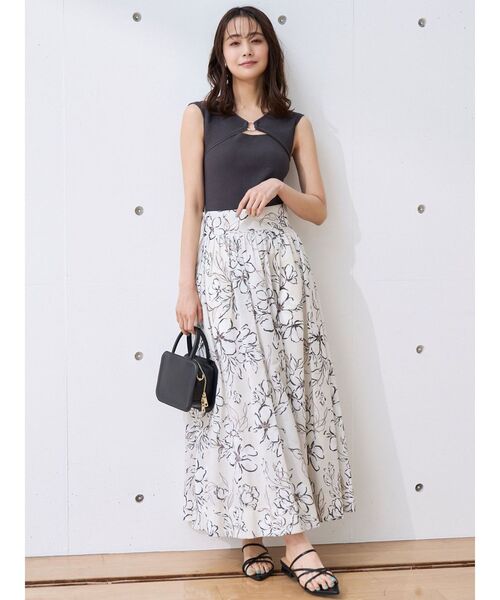 MERCURYDUO(マーキュリーデュオ)の「2WAYリングデザインコンパクトニット(ニット/セーター・レディース・オフホワイト/ブラック/パープル/イエロー・FREE)」の9枚目の写真