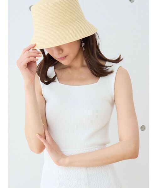 MERCURYDUO(マーキュリーデュオ)の「2WAYリングデザインコンパクトニット(ニット/セーター・レディース・オフホワイト/ブラック/パープル/イエロー・FREE)」の13枚目の写真