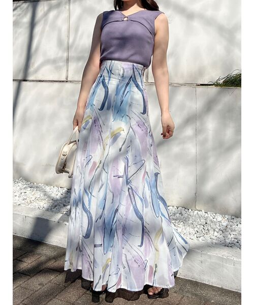 MERCURYDUO(マーキュリーデュオ)の「2WAYリングデザインコンパクトニット(ニット/セーター・レディース・オフホワイト/ブラック/パープル/イエロー・FREE)」の17枚目の写真