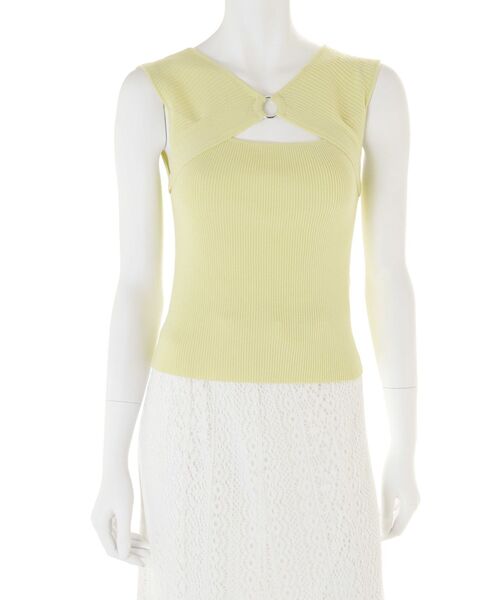 MERCURYDUO(マーキュリーデュオ)の「2WAYリングデザインコンパクトニット(ニット/セーター・レディース・オフホワイト/ブラック/パープル/イエロー・FREE)」の22枚目の写真