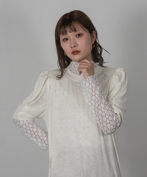 セール】stretch flower lace tops（Tシャツ/カットソー