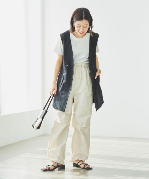 coen（コーエン）の「ダブルブレストジレ（ベスト・レディース・ブラック/ベージュ・M/L）」の4枚目の写真