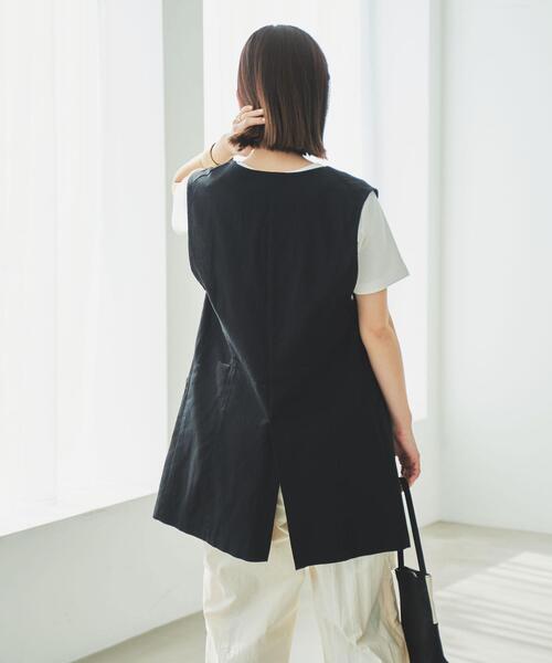 coen（コーエン）の「ダブルブレストジレ（ベスト・レディース・ブラック/ベージュ・M/L）」の11枚目の写真