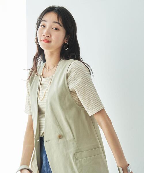 coen（コーエン）の「ダブルブレストジレ（ベスト・レディース・ブラック/ベージュ・M/L）」の13枚目の写真