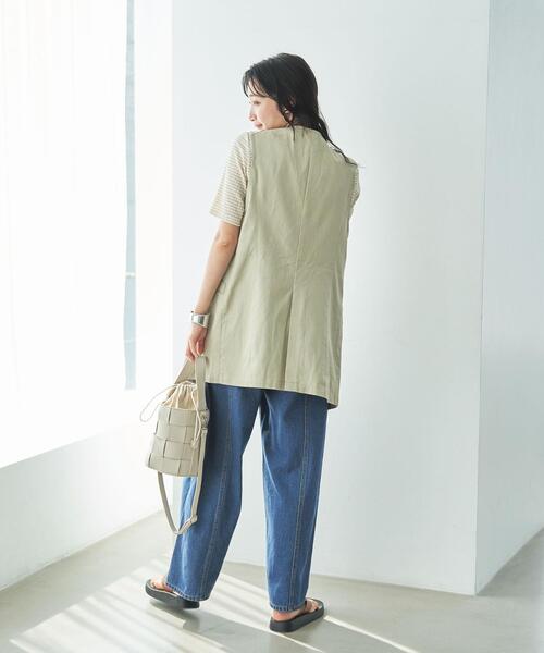 coen（コーエン）の「ダブルブレストジレ（ベスト・レディース・ブラック/ベージュ・M/L）」の16枚目の写真