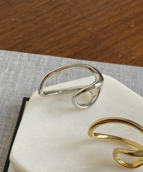 DouDou（ドゥドゥ）の「ダブルフィンガーリング#3（リング・レディース・シルバー/ゴールド・FREE）」の2枚目の写真
