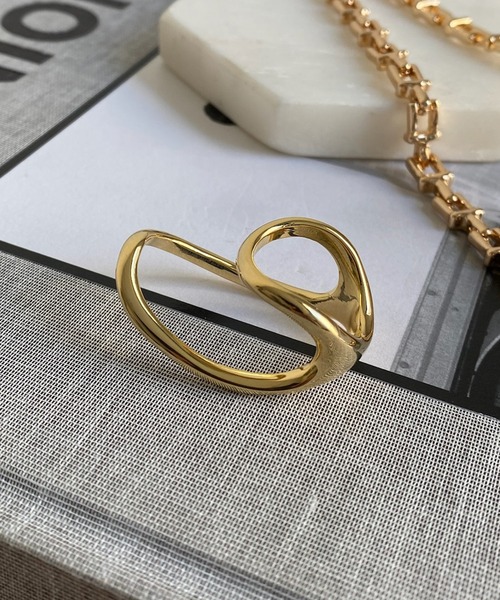 DouDou（ドゥドゥ）の「ダブルフィンガーリング#3（リング・レディース・シルバー/ゴールド・FREE）」の7枚目の写真