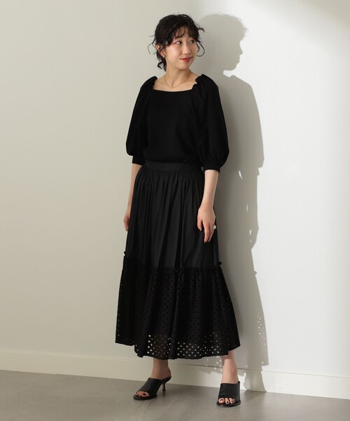 Demi-Luxe BEAMS（デミルクス ビームス）の「Demi-Luxe BEAMS / コンパクト フレンチテリー プルオーバー（Tシャツ/カットソー・レディース・ブラック/レッド系その他/グリーン・38/36）」の9枚目の写真