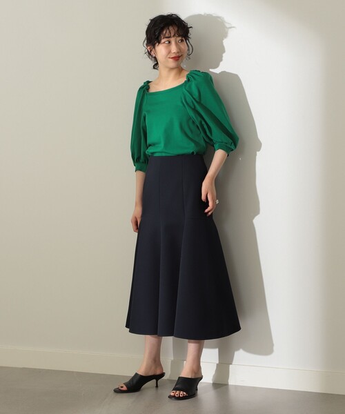 Demi-Luxe BEAMS（デミルクス ビームス）の「Demi-Luxe BEAMS / コンパクト フレンチテリー プルオーバー（Tシャツ/カットソー・レディース・ブラック/レッド系その他/グリーン・38/36）」の19枚目の写真
