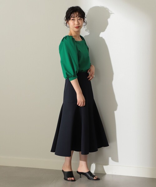 Demi-Luxe BEAMS（デミルクス ビームス）の「Demi-Luxe BEAMS / コンパクト フレンチテリー プルオーバー（Tシャツ/カットソー・レディース・ブラック/レッド系その他/グリーン・38/36）」の20枚目の写真