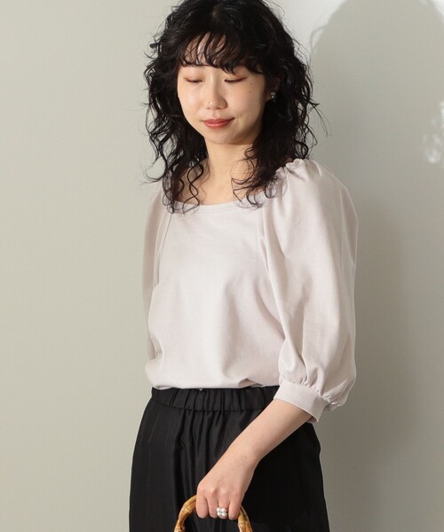 Demi-Luxe BEAMS（デミルクス ビームス）の「Demi-Luxe BEAMS / コンパクト フレンチテリー プルオーバー（Tシャツ/カットソー・レディース・ブラック/レッド系その他/グリーン・38/36）」の17枚目の写真
