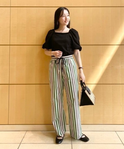 Demi-Luxe BEAMS（デミルクス ビームス）の「Demi-Luxe BEAMS / コンパクト フレンチテリー プルオーバー（Tシャツ/カットソー・レディース・ブラック/レッド系その他/グリーン・38/36）」の8枚目の写真