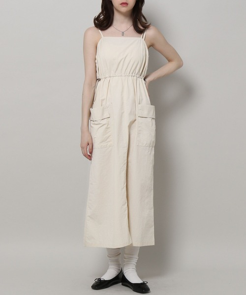 3.3 Field Trip （3.3フィールドトリップ）の「3.3 Field Trip／ポケットキャミワンピ　2199381（ワンピース・レディース・クリーム/ブラック/カーキ・MEDIUM/FREE）」の2枚目の写真