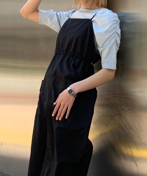 3.3 Field Trip （3.3フィールドトリップ）の「3.3 Field Trip／ポケットキャミワンピ　2199381（ワンピース・レディース・クリーム/ブラック/カーキ・MEDIUM/FREE）」の5枚目の写真