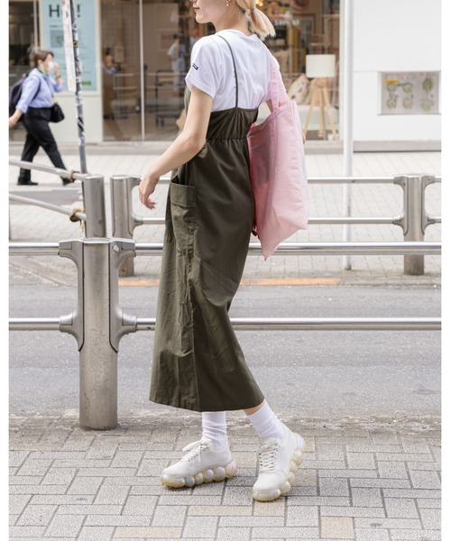 3.3 Field Trip （3.3フィールドトリップ）の「3.3 Field Trip／ポケットキャミワンピ　2199381（ワンピース・レディース・クリーム/ブラック/カーキ・MEDIUM/FREE）」の11枚目の写真