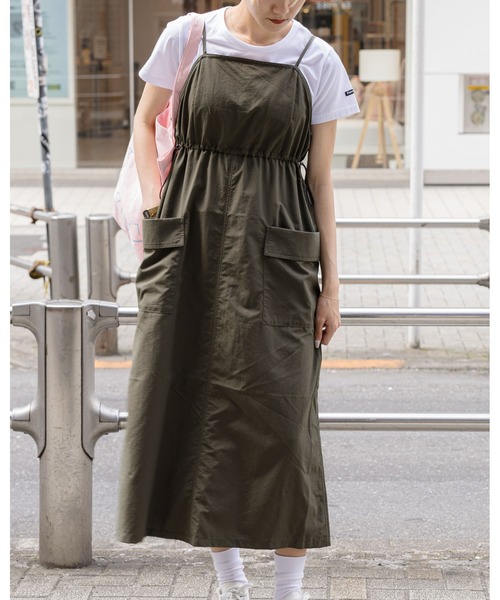 3.3 Field Trip （3.3フィールドトリップ）の「3.3 Field Trip／ポケットキャミワンピ　2199381（ワンピース・レディース・クリーム/ブラック/カーキ・MEDIUM/FREE）」の8枚目の写真