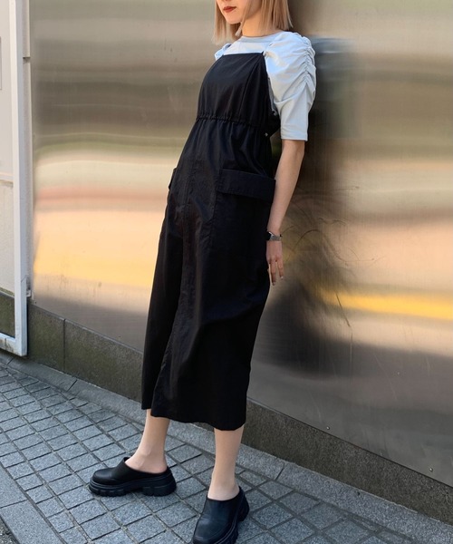 3.3 Field Trip （3.3フィールドトリップ）の「3.3 Field Trip／ポケットキャミワンピ　2199381（ワンピース・レディース・クリーム/ブラック/カーキ・MEDIUM/FREE）」の18枚目の写真