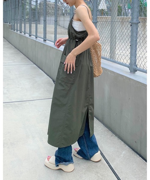 3.3 Field Trip （3.3フィールドトリップ）の「3.3 Field Trip／ポケットキャミワンピ　2199381（ワンピース・レディース・クリーム/ブラック/カーキ・MEDIUM/FREE）」の21枚目の写真