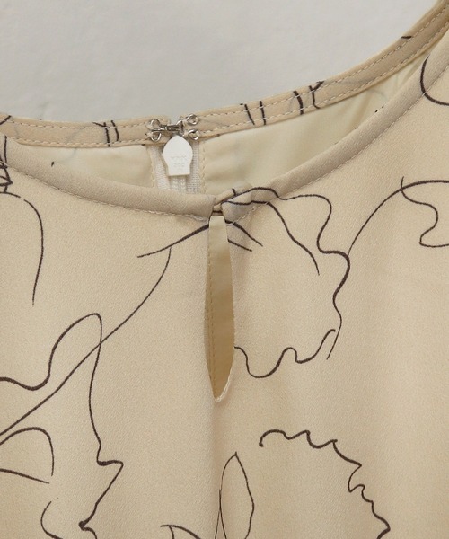 Kana(カナ)の「涙あき ライン フラワープリント ロング ティアード マーメード パーティー ドレス 結婚式 お呼ばれ オケージョン(ワンピース・レディース・アイボリー/ブラック・フリー)」の20枚目の写真