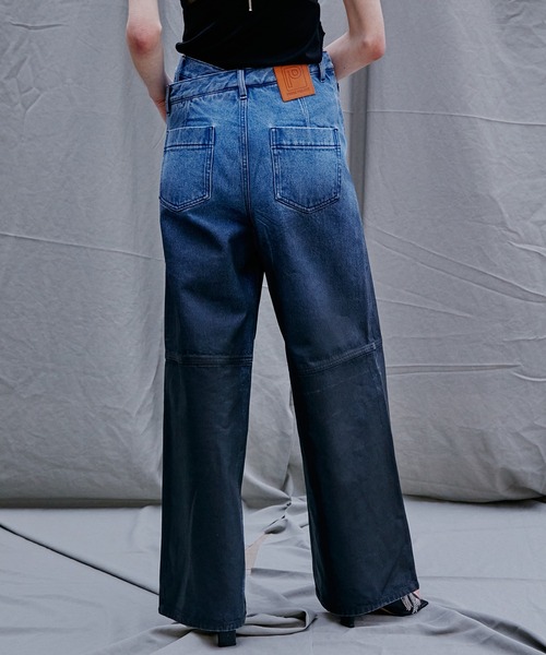 PRANK PROJECT(プランクプロジェクト)の「スプレーワイドデニム / Spray Wide Denim(デニムパンツ・レディース・ブルー/ブラック・36/38)」の3枚目の写真