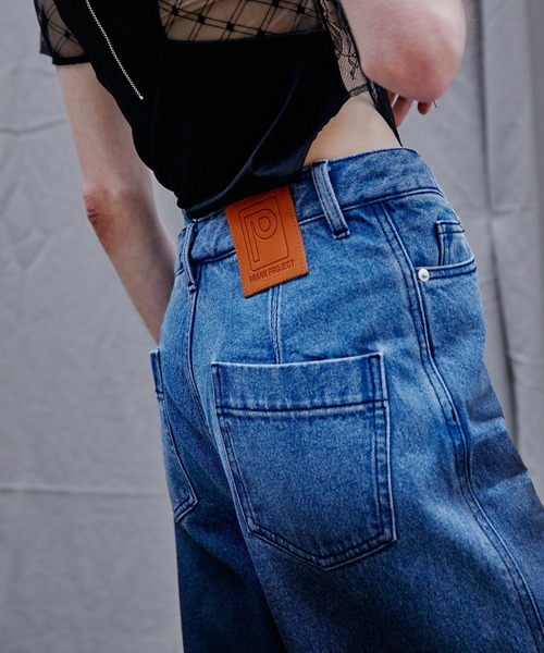 PRANK PROJECT(プランクプロジェクト)の「スプレーワイドデニム / Spray Wide Denim(デニムパンツ・レディース・ブルー/ブラック・36/38)」の11枚目の写真