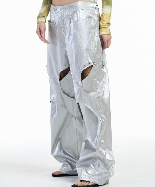 ツイード ロングパンツ 韓国 [SETUP-EXE] DESTROYED PANTS BOTTOM - setup.exe