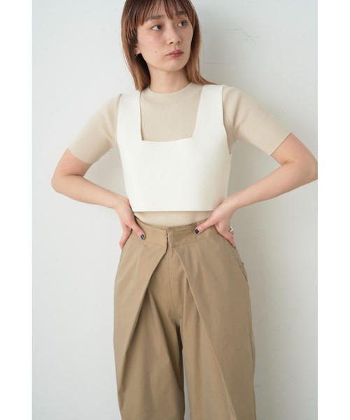 emmi(エミ)の「【emmi atelier】フロントタックワイドチノパンツ(チノパンツ・レディース・ベージュ・0/1)」の16枚目の写真