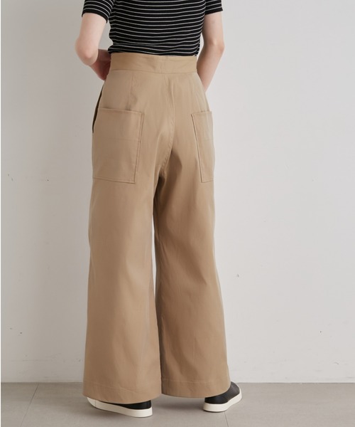 emmi(エミ)の「【emmi atelier】フロントタックワイドチノパンツ(チノパンツ・レディース・ベージュ・0/1)」の6枚目の写真