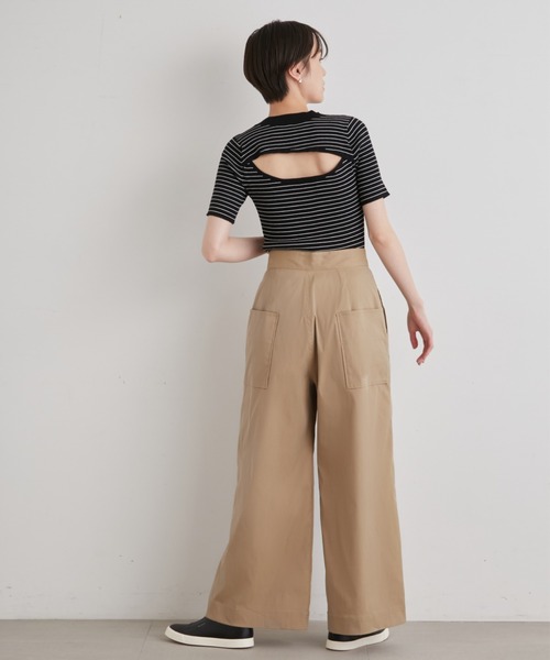 emmi(エミ)の「【emmi atelier】フロントタックワイドチノパンツ(チノパンツ・レディース・ベージュ・0/1)」の10枚目の写真