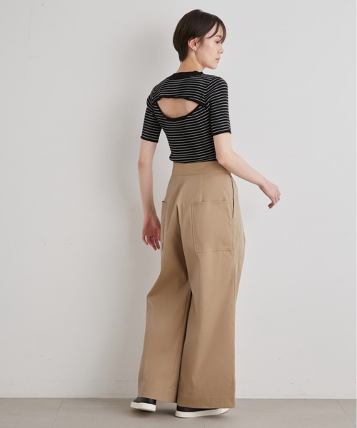 emmi(エミ)の「【emmi atelier】フロントタックワイドチノパンツ(チノパンツ・レディース・ベージュ・0/1)」の11枚目の写真