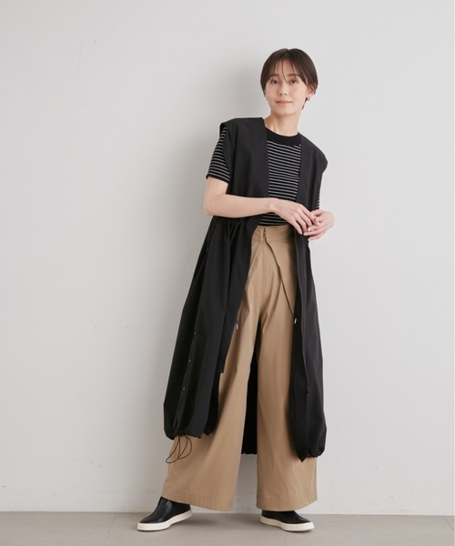 emmi(エミ)の「【emmi atelier】フロントタックワイドチノパンツ(チノパンツ・レディース・ベージュ・0/1)」の12枚目の写真