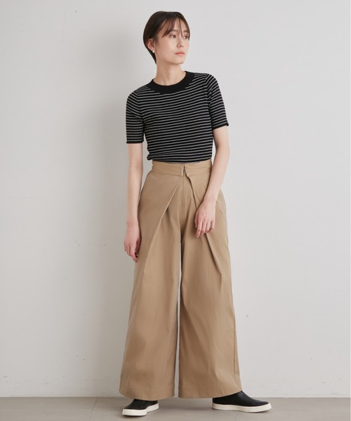 emmi(エミ)の「【emmi atelier】フロントタックワイドチノパンツ(チノパンツ・レディース・ベージュ・0/1)」の14枚目の写真