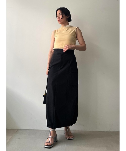 Stylevoice for xxx(スタイルヴォイスフォー)の「バックスリットベロアトップス(Tシャツ/カットソー・レディース・オートミール/ブラウン/ネイビー・FREE)」の19枚目の写真