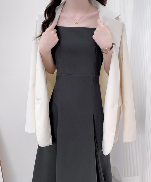 ABITOKYO(アビトーキョー)の「ハイウエスト切替フレアキャミワンピース(ワンピース・レディース・チャコールグレー/ブラック/ベージュ/ブラウン・S/M)」の18枚目の写真