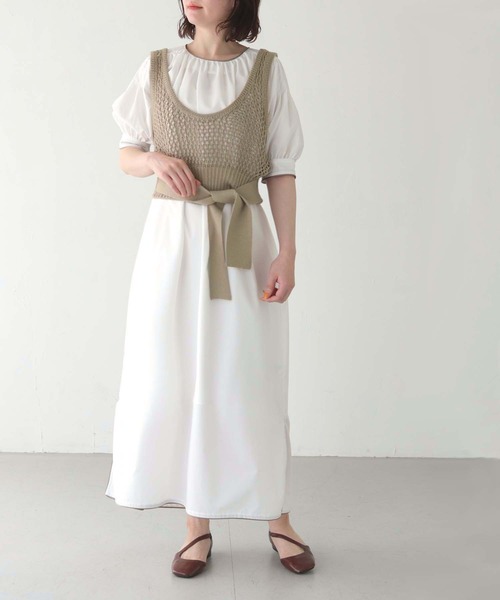 CLEIO（クレイオ）の「【CLEIO】ニットビスチェ（ベスト・レディース・アイボリー/モカ・FREE）」の8枚目の写真