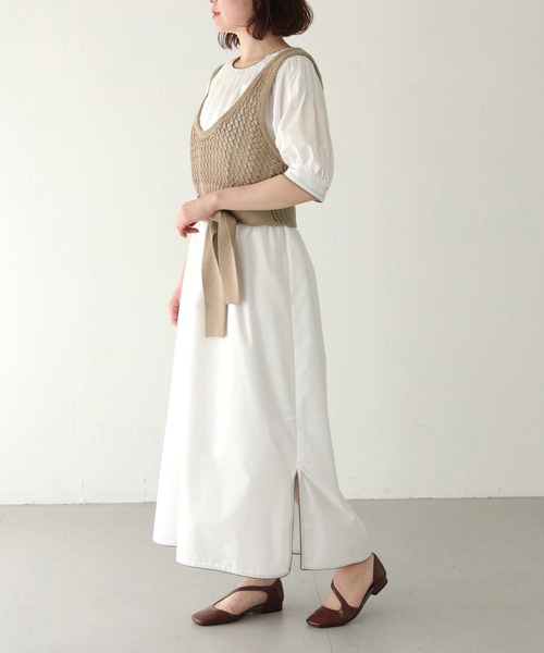 CLEIO（クレイオ）の「【CLEIO】ニットビスチェ（ベスト・レディース・アイボリー/モカ・FREE）」の9枚目の写真