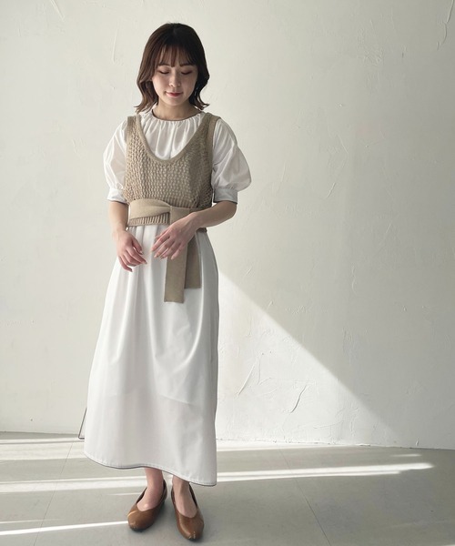 CLEIO（クレイオ）の「【CLEIO】ニットビスチェ（ベスト・レディース・アイボリー/モカ・FREE）」の7枚目の写真