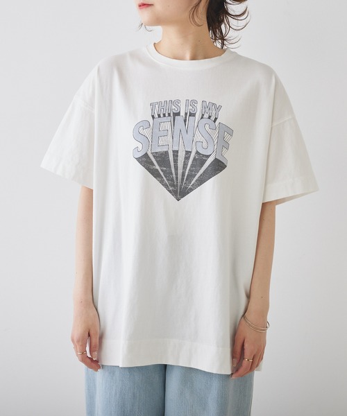 PUAL CE CIN(ピュアルセシン)の「ヴィンテージライクロックT(Tシャツ/カットソー・レディース・オフホワイト/チャコールグレー/ライトベージュ/オリーブ・FREE)」の19枚目の写真