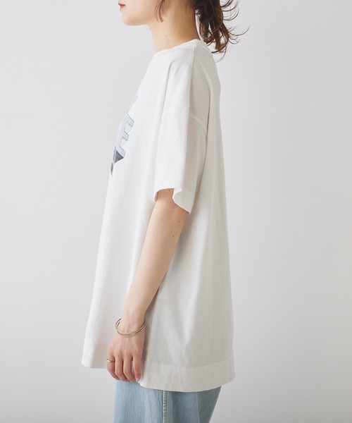 PUAL CE CIN(ピュアルセシン)の「ヴィンテージライクロックT(Tシャツ/カットソー・レディース・オフホワイト/チャコールグレー/ライトベージュ/オリーブ・FREE)」の10枚目の写真