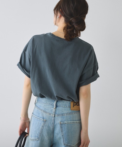 PUAL CE CIN(ピュアルセシン)の「ヴィンテージライクロックT(Tシャツ/カットソー・レディース・オフホワイト/チャコールグレー/ライトベージュ/オリーブ・FREE)」の14枚目の写真