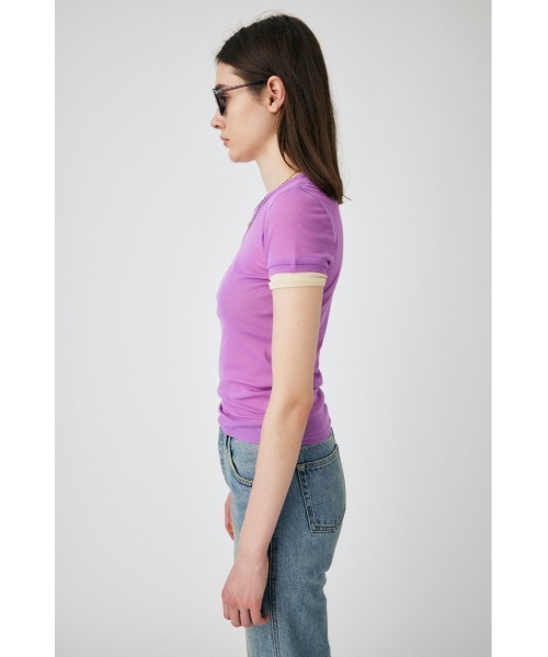 MARANI JEANS 売れ筋商品|||マラーニ ジーンズ Tシャツ トップス レディース Bodysuits Purple MOUSSY（マウジー）の「SHEER Tシャツ セット（Tシャツ