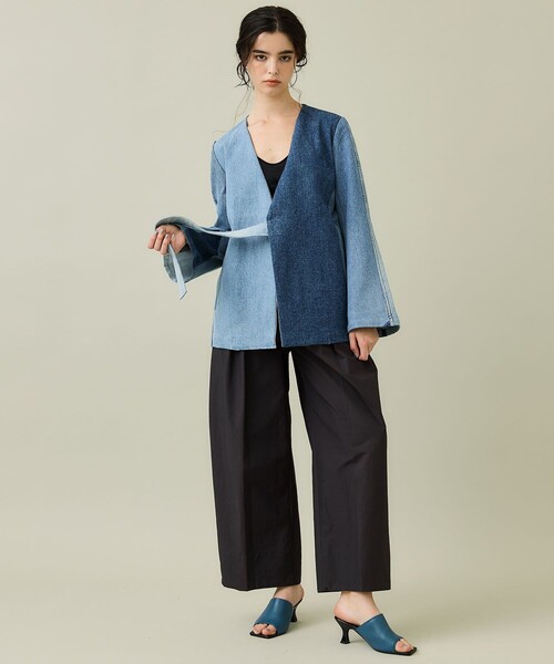 SRUE(スリュー)の「【SRUE/スリュー】デニムジャケット(デニムジャケット・レディース・ブルー/ブラック・M)」の15枚目の写真