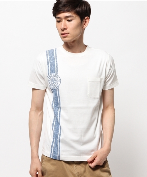 McGREGOR Budge Dragon(マックレガーバッジドラゴン)の「クルーネックポケットTシャツ(Tシャツ/カットソー・メンズ・アイボリー/チャコールグレー/ネイビー・M/L/LL)」の1枚目の写真