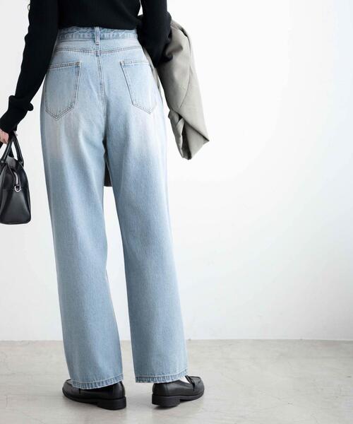 WEGO（ウィゴー）の「WEGO/ウエストフックデニムパンツ（デニムパンツ・レディース・ブラック/ライトインディゴブルー・FREE）」の10枚目の写真