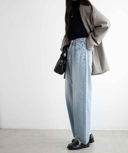 WEGO（ウィゴー）の「WEGO/ウエストフックデニムパンツ（デニムパンツ・レディース・ブラック/ライトインディゴブルー・FREE）」の11枚目の写真