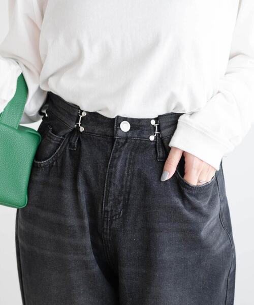 WEGO（ウィゴー）の「WEGO/ウエストフックデニムパンツ（デニムパンツ・レディース・ブラック/ライトインディゴブルー・FREE）」の16枚目の写真