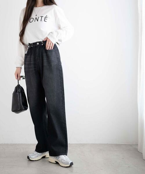 WEGO（ウィゴー）の「WEGO/ウエストフックデニムパンツ（デニムパンツ・レディース・ブラック/ライトインディゴブルー・FREE）」の15枚目の写真